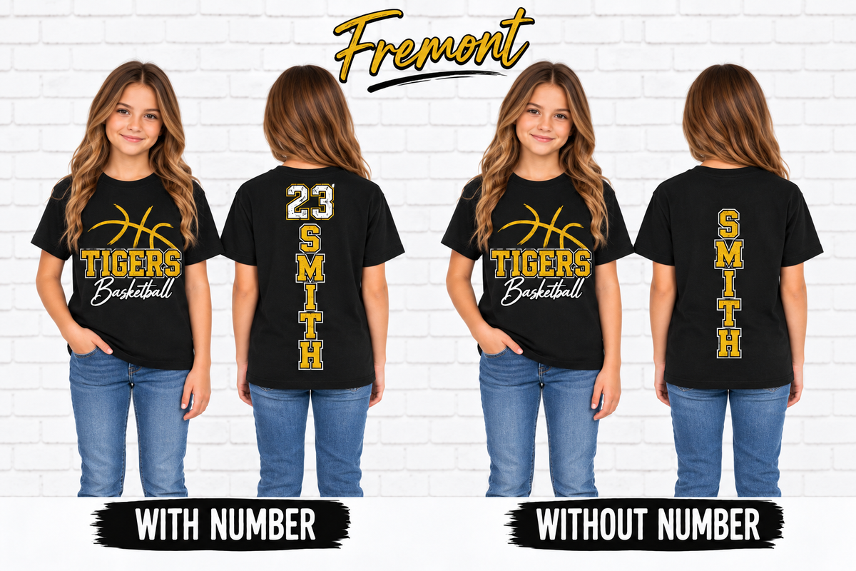 Youth Fremont Tigers Personalized Basketball