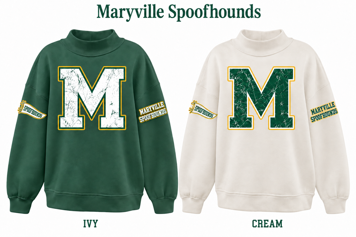 Maryville Spoofhounds Varsity Letter Mockneck - Pre-Order