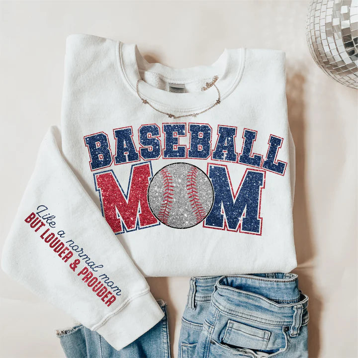 Baseball Mom Faux Glitter