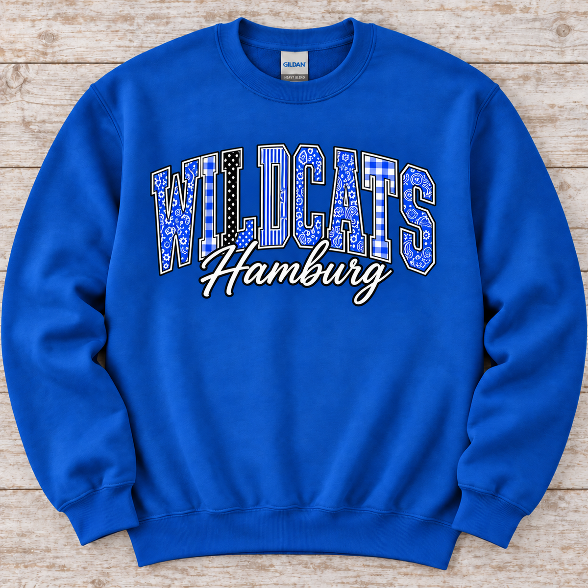Hamburg Wildcats Patchwork Sweatshirt