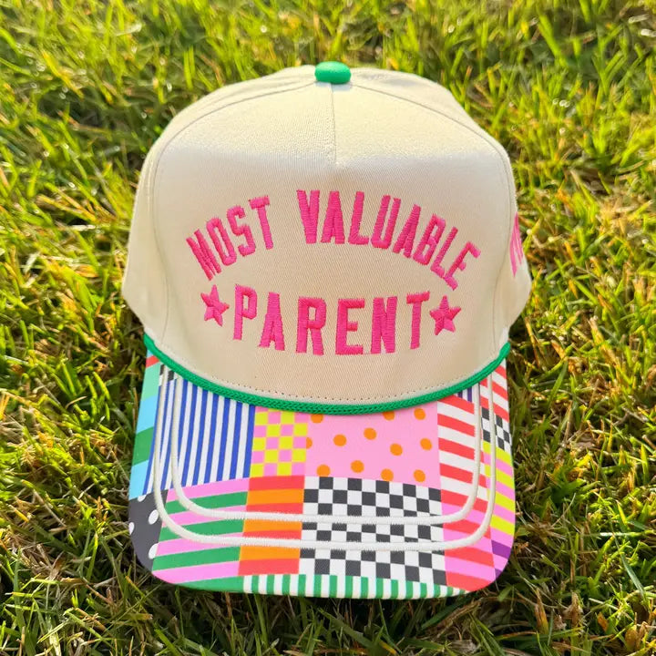 Most Valuable Parent — Embroidered Patchwork Brim Hat