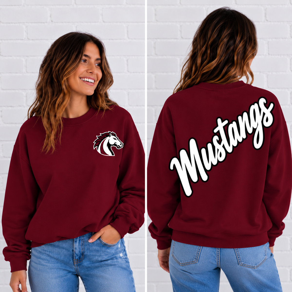 Shenandoah Mustangs Script Mascot Sweatshirt