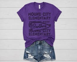 Custom School Spirit Pennant Tee — Any School, Any Color