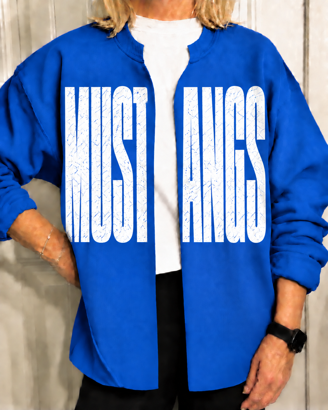 North Nodaway Mustangs Split-Neck Sweatshirt