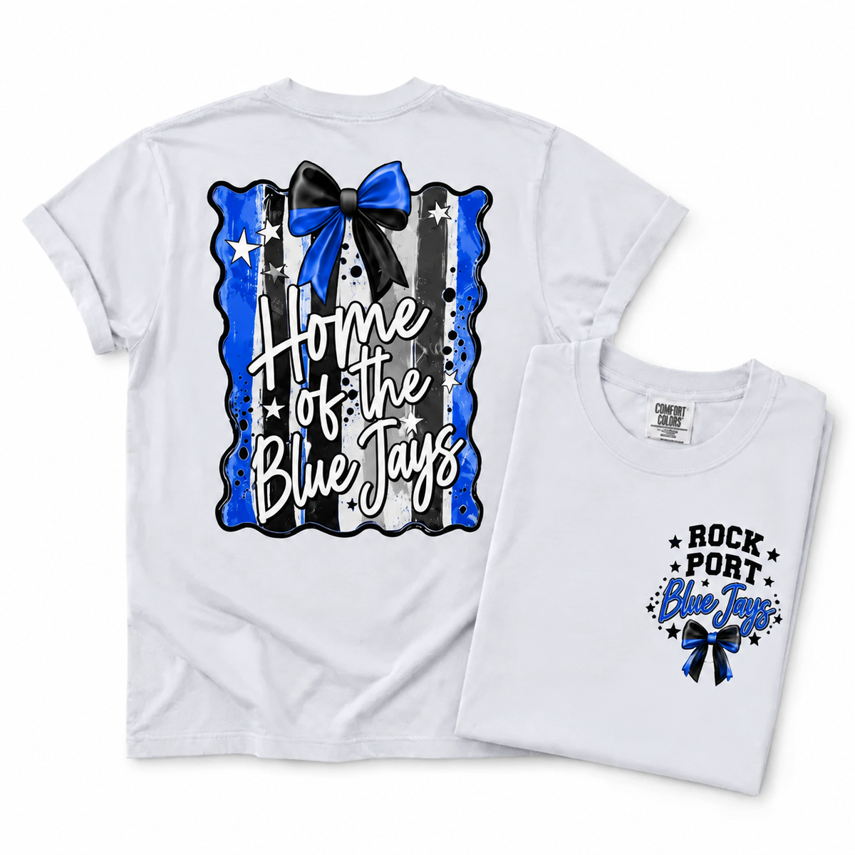 Rock Port Blue Jays Preppy Mascot Tee, Sweatshirt & Hoodie — Home of the Blue Jays