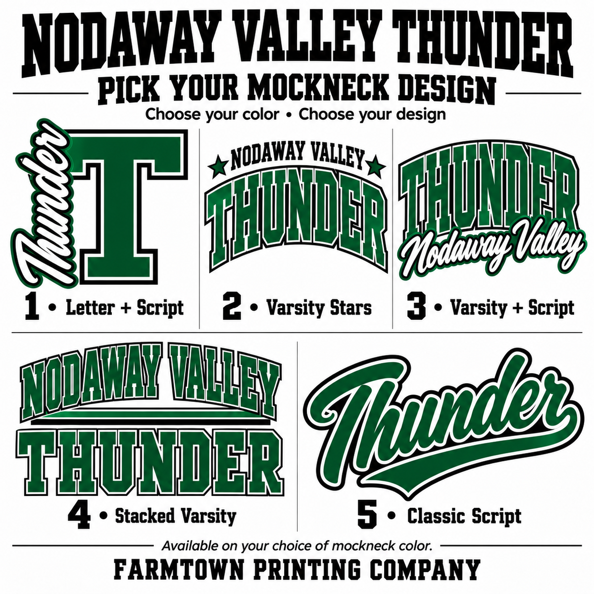 Nodaway Valley Thunder Mockneck - Pick Your Design - Pre-Order