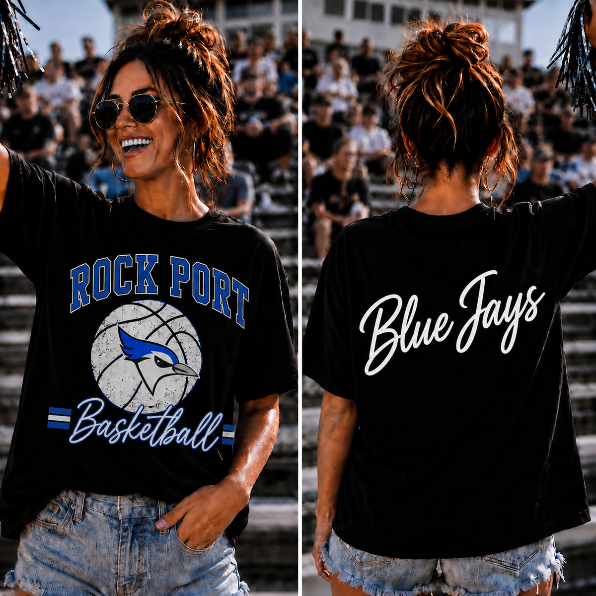 Rock Port Blue Jays Adult Custom Gameday Tee