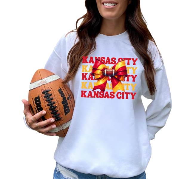 Kansas City with football bow