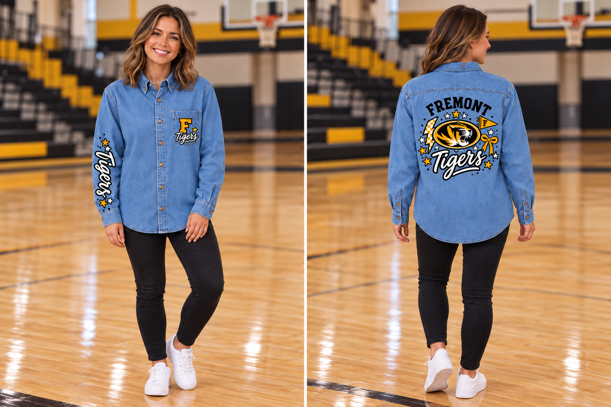 Fremont Tigers Stonewashed Denim Shirt