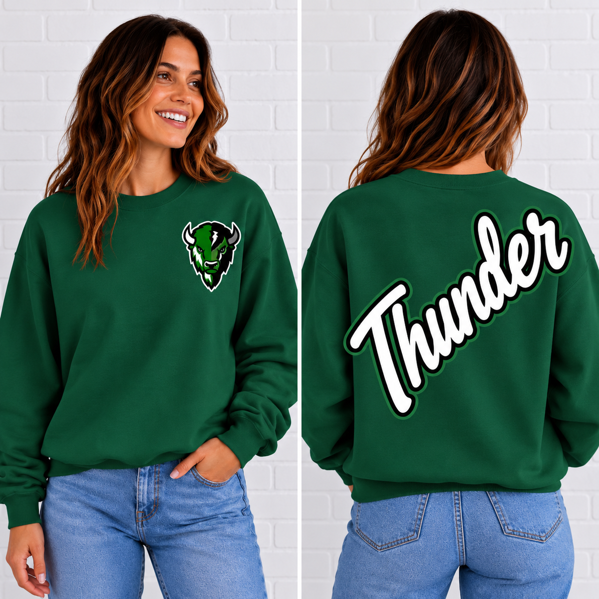 Nodaway Valley Thunder Script Mascot Sweatshirt