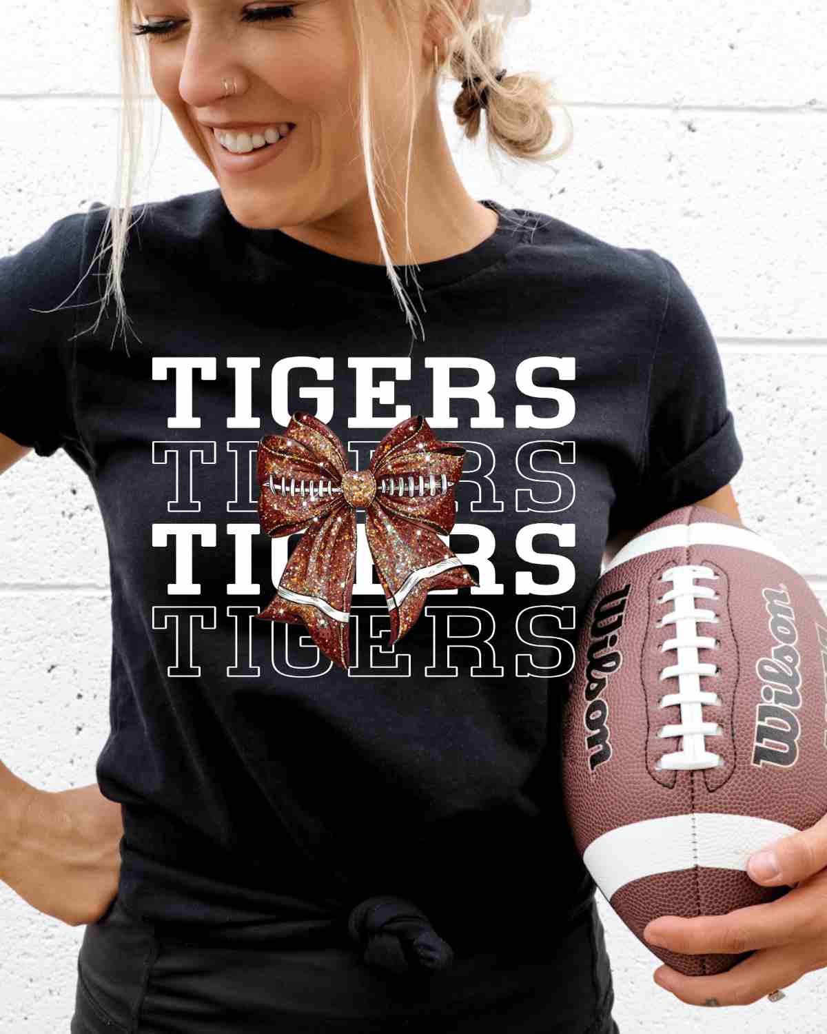 Custom Mascot Football Bow