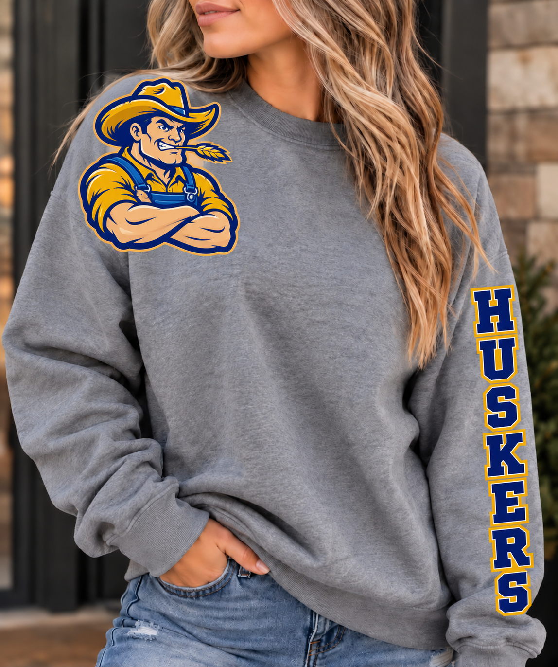 Lafayette County Huskers Sleeve Sweatshirt