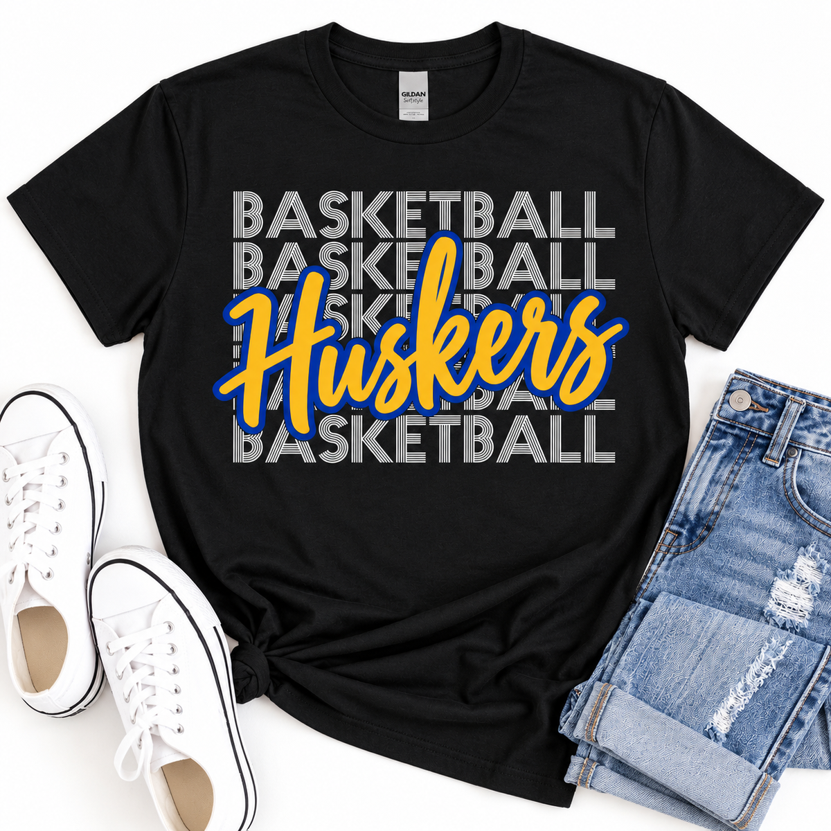 Lafayette County Huskers Stacked Basketball