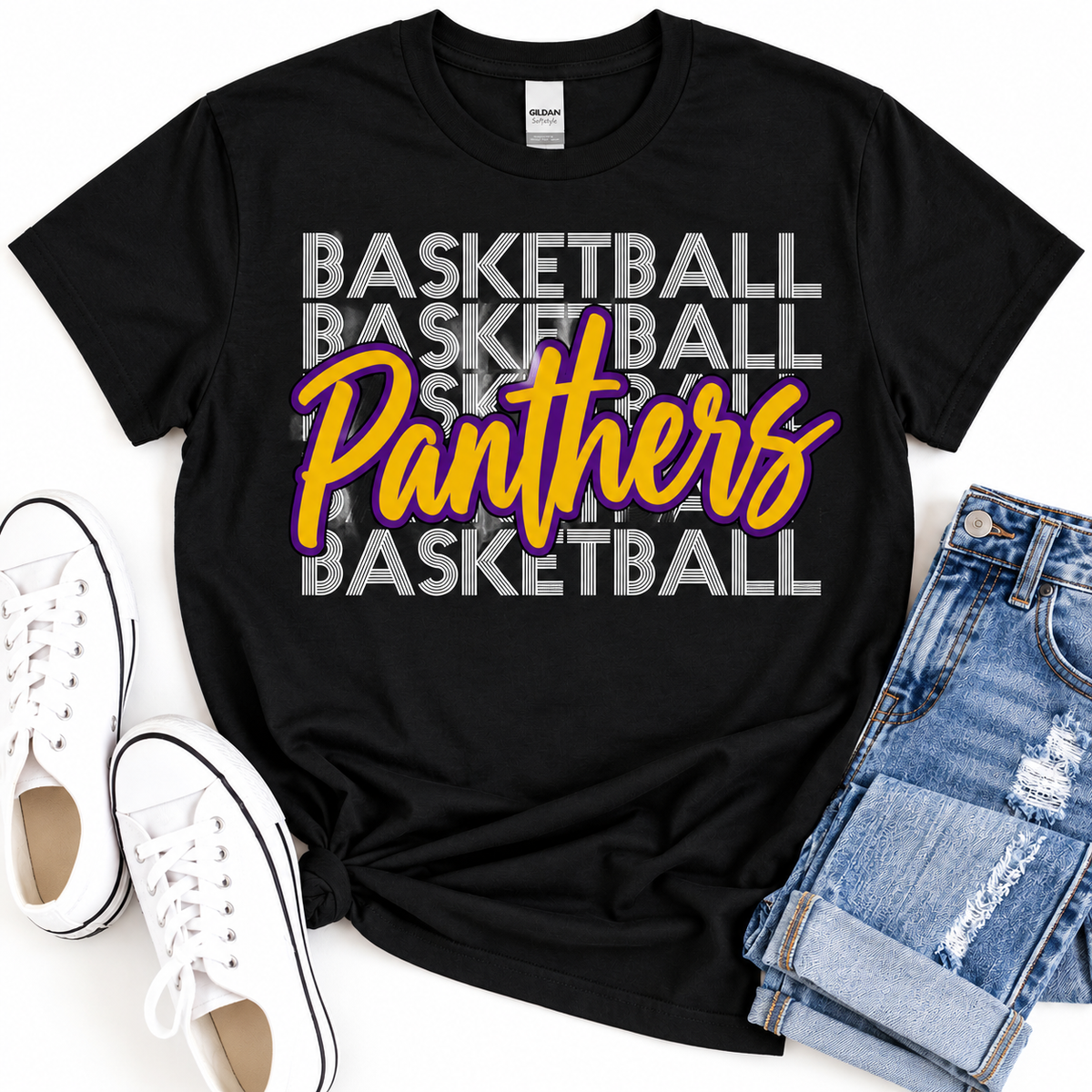 Mound City Panthers Stacked Basketball