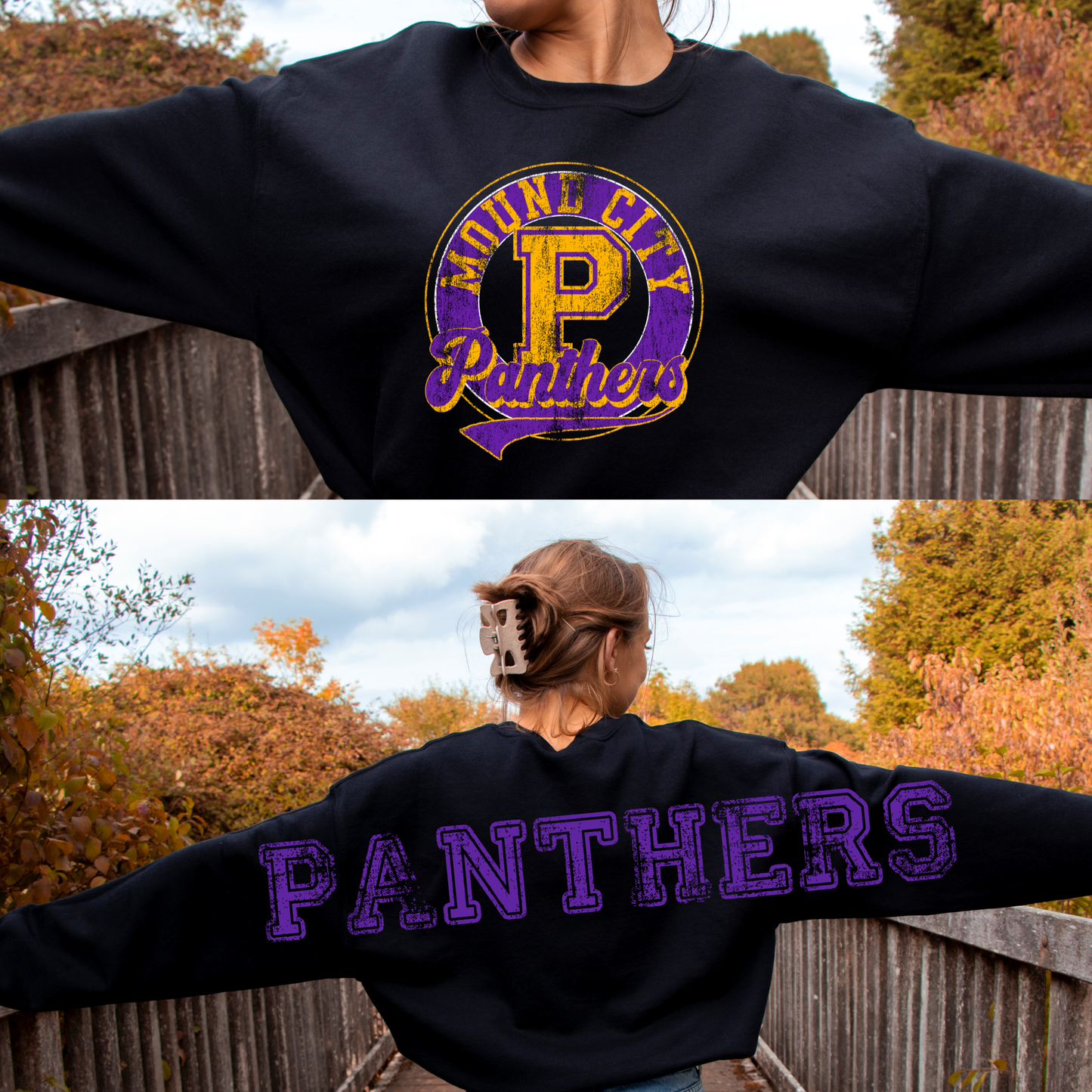 Mound City Panthers with BACK LETTERING