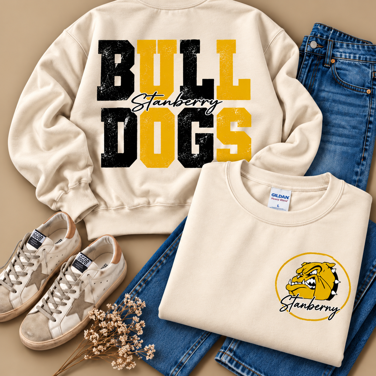 Stanberry Bulldogs Stacked Mascot Sweatshirt
