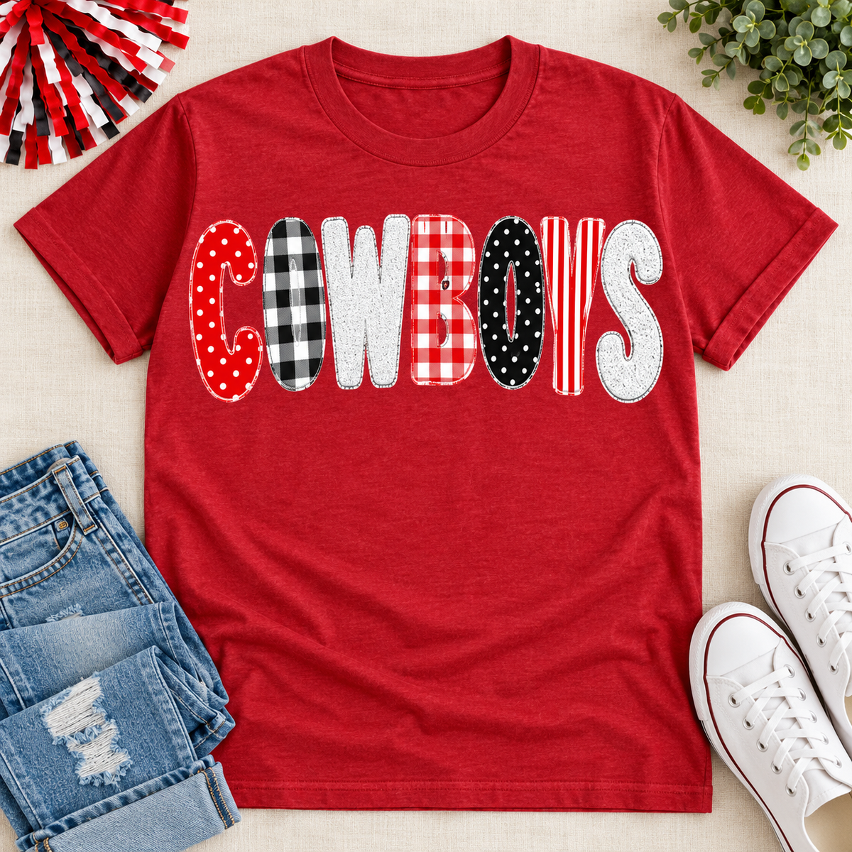 Sidney Cowboys Faux Chenille Tee