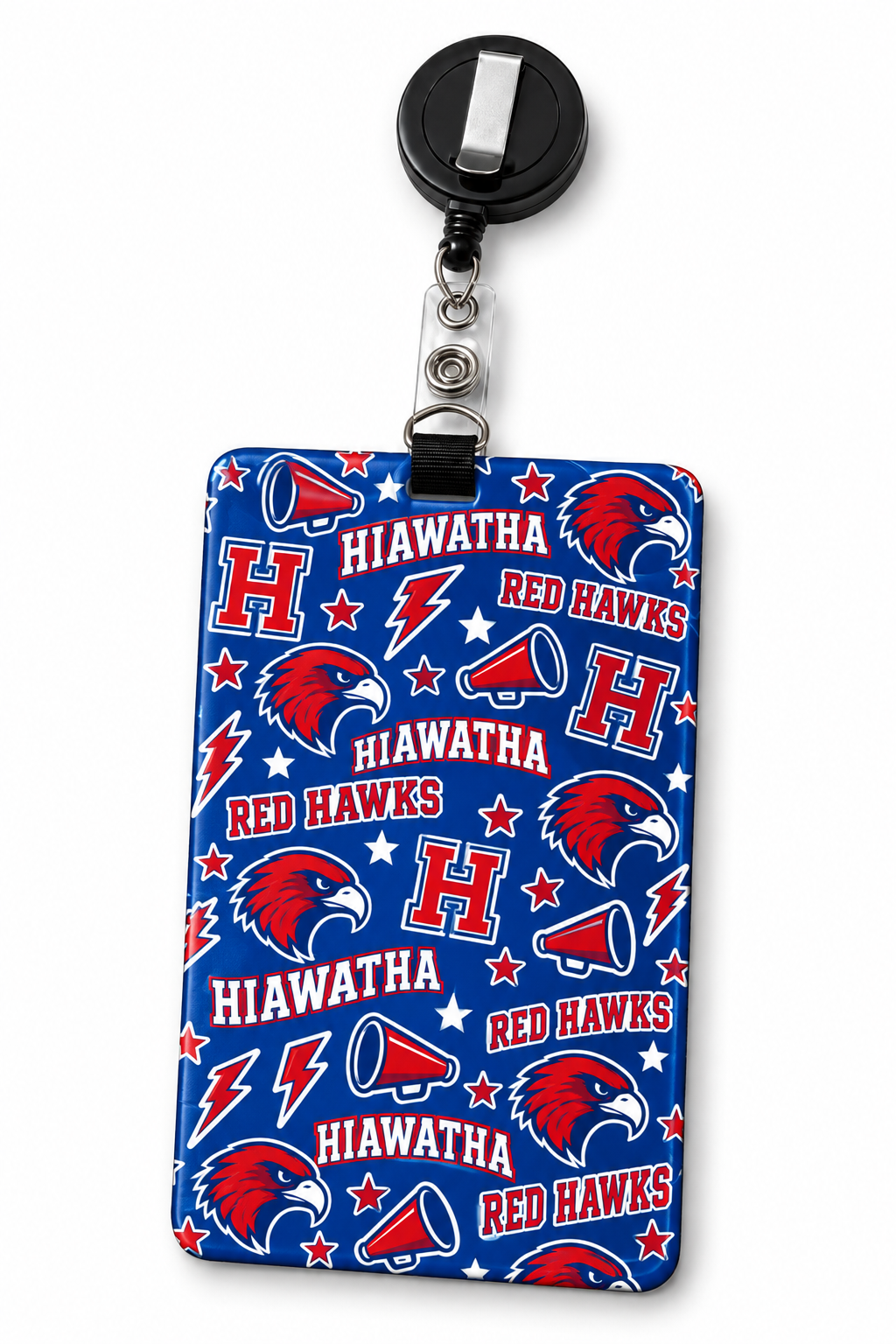 Hiawatha Red Hawks ID Badge Holder