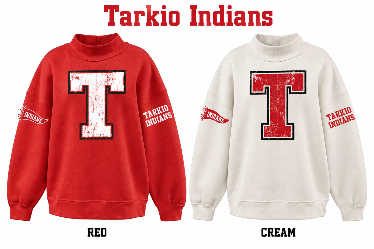Tarkio Indians Varsity Letter Mockneck - Pre-Order