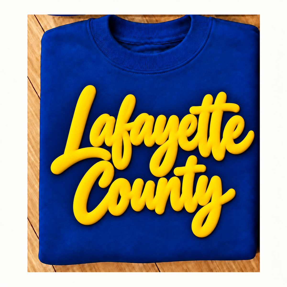 Lafayette County Puff Print Tee, Crew & Hoodie