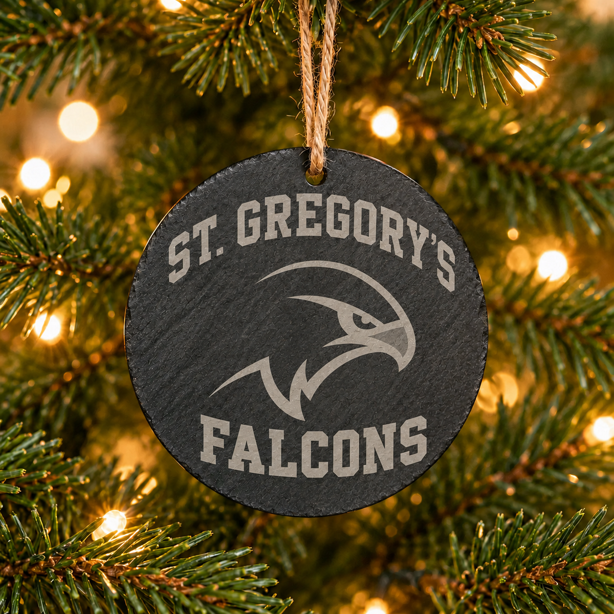 Falcons St. Gregory's Slate Ornament