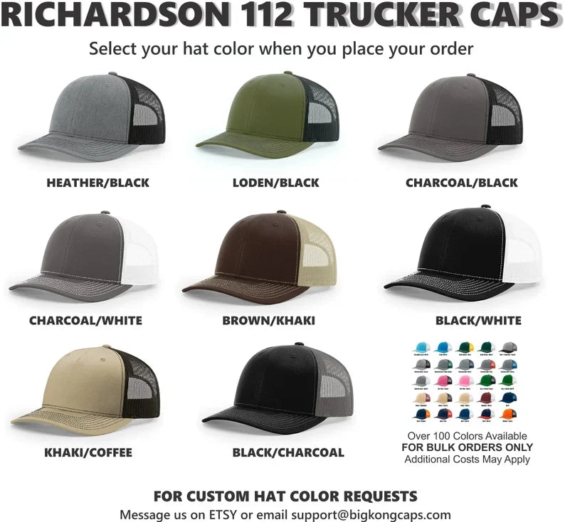Richardson 112 trucker hat color options