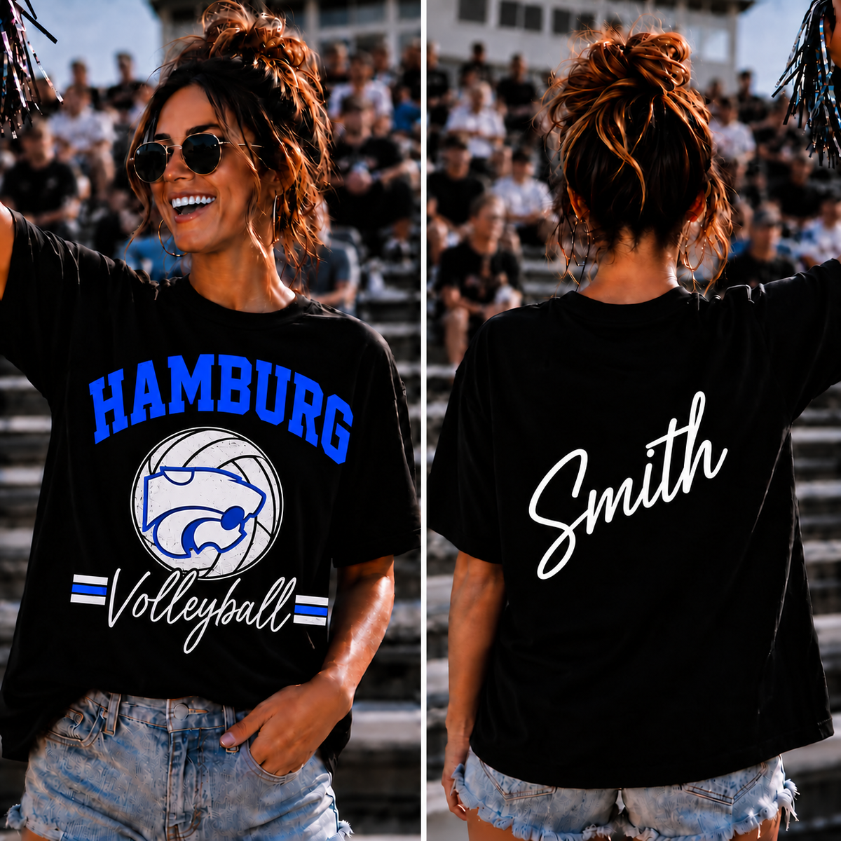 Hamburg Wildcats Adult Custom Gameday Tee
