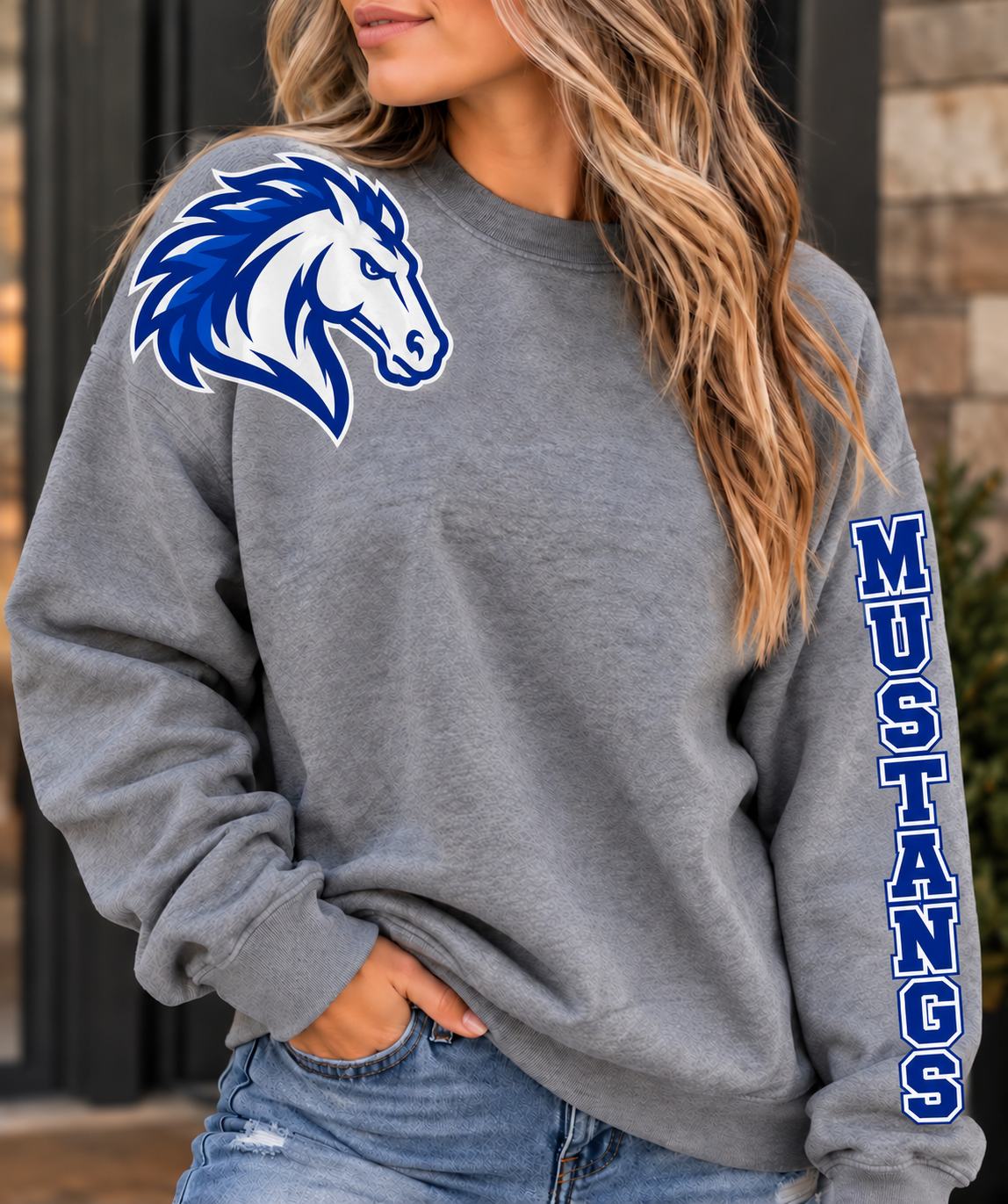 North Nodaway Mustangs Sleeve Sweatshirt