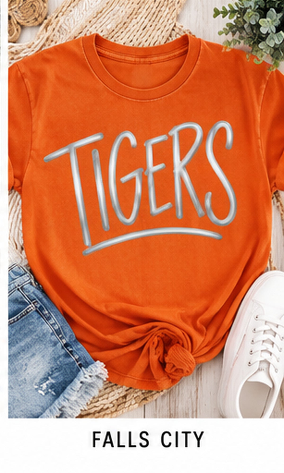 Falls City Metallic Puff Tee, Crew & Hoodie