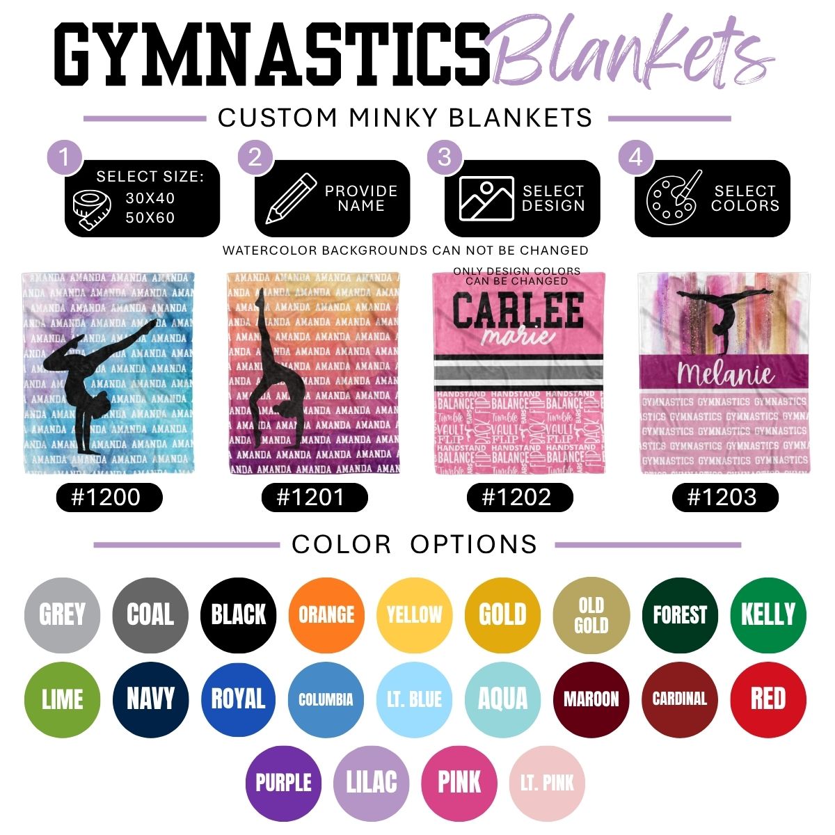 Custom Sports Minky Blanket — Personalized (Your Name, Design & Colors)