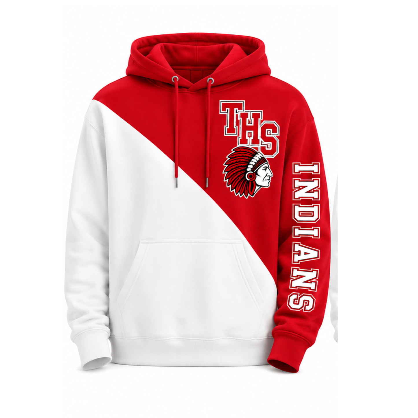 Custom Split Hoodie — Your Mascot, Initials & Team Colors