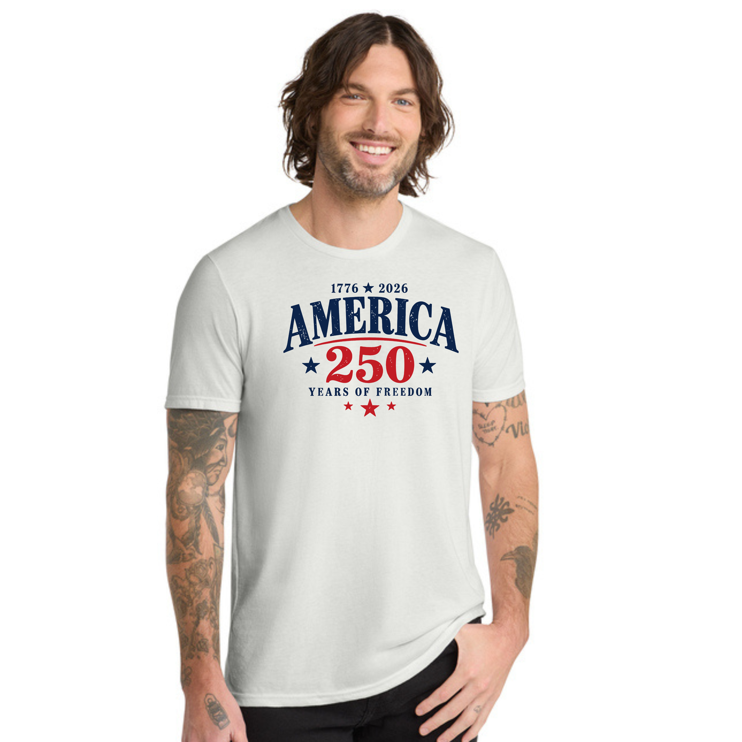 America 250 Tri-Blend Tee — Allmade® (Unisex & Women's) — Weekend Special