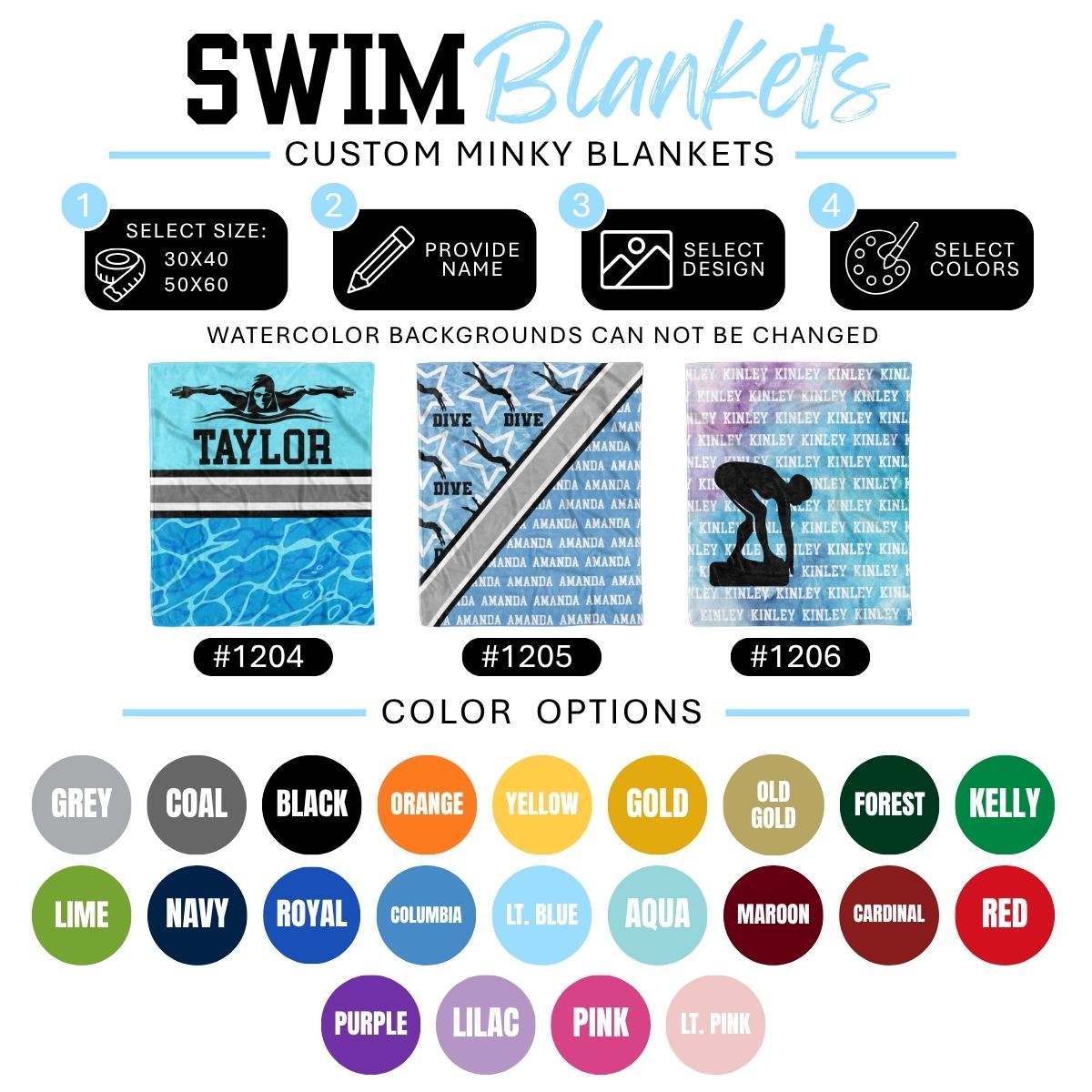Custom Sports Minky Blanket — Personalized (Your Name, Design & Colors)
