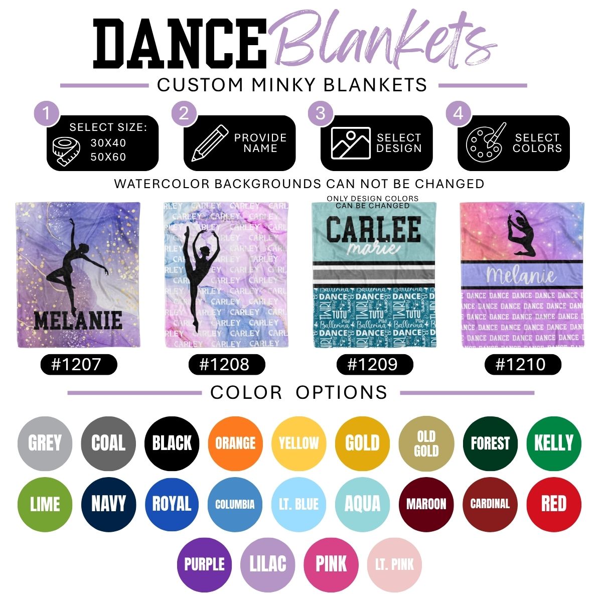Custom Sports Minky Blanket — Personalized (Your Name, Design & Colors)
