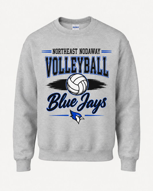 Northeast Nodaway Blue Jays Volleyball Spirit Wear - Retro Lines