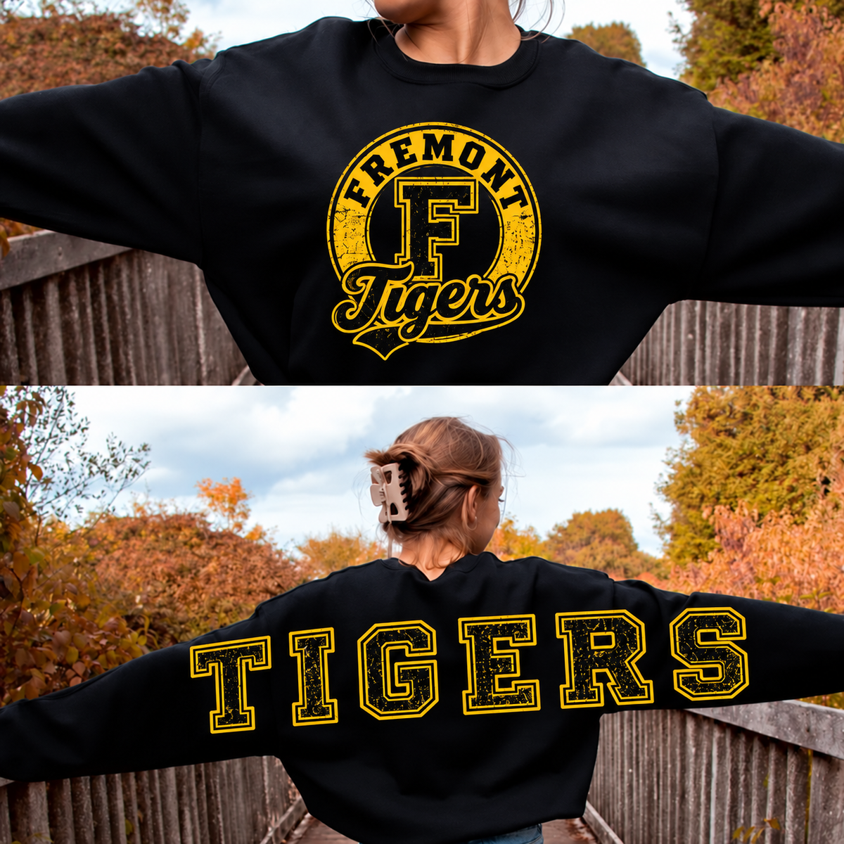 Fremont Tigers with BACK LETTERING