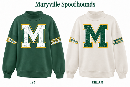 Maryville Spoofhounds Varsity Letter Mockneck - Pre-Order