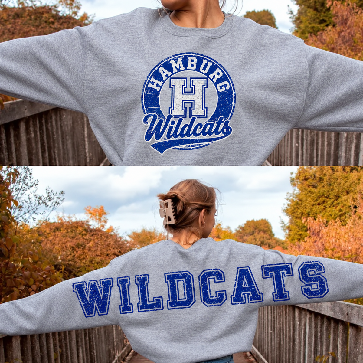 Hamburg Wildcats with BACK LETTERING