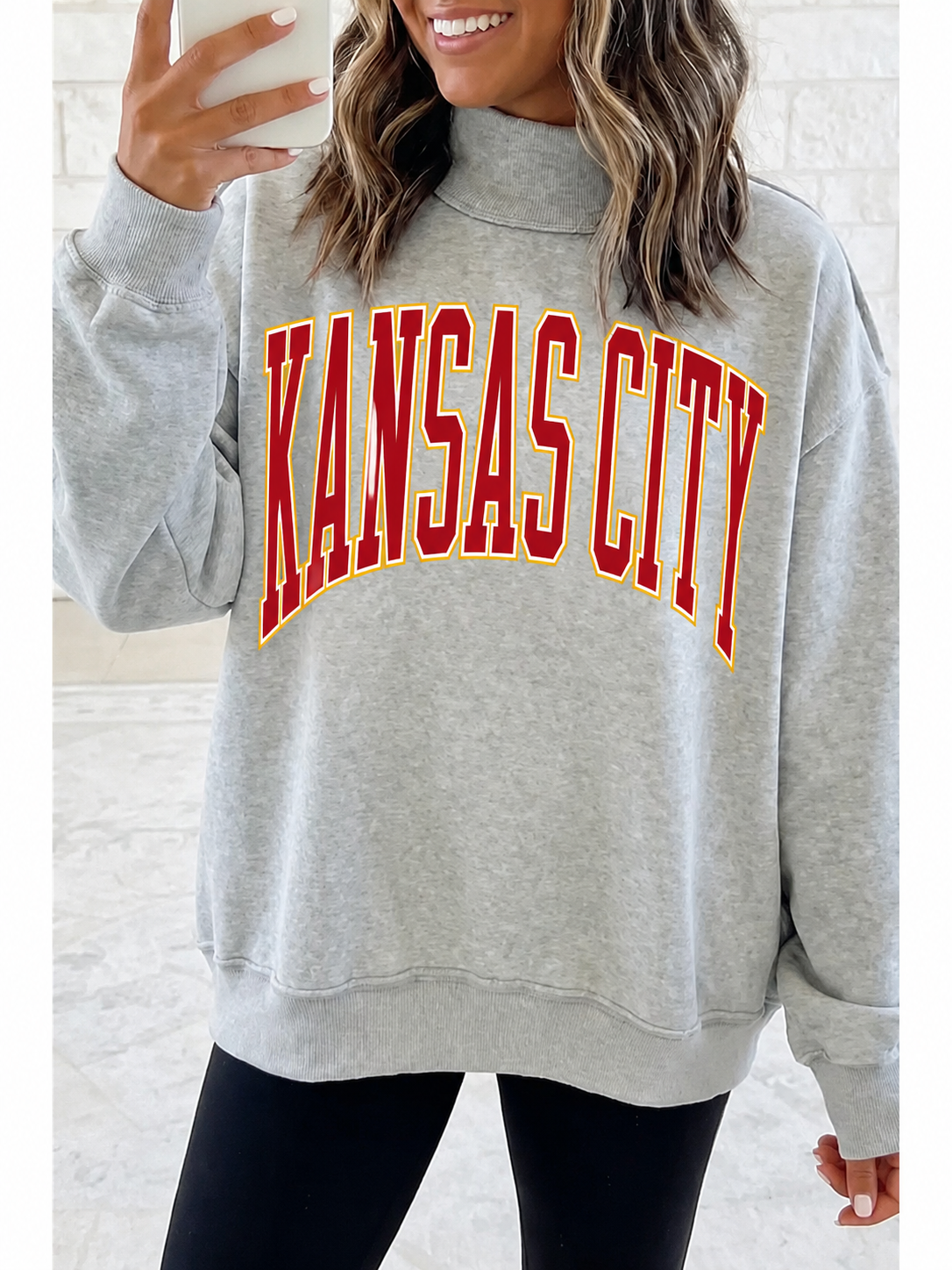 Game Day Mock Neck Reversible Sweatshirt — PREORDER