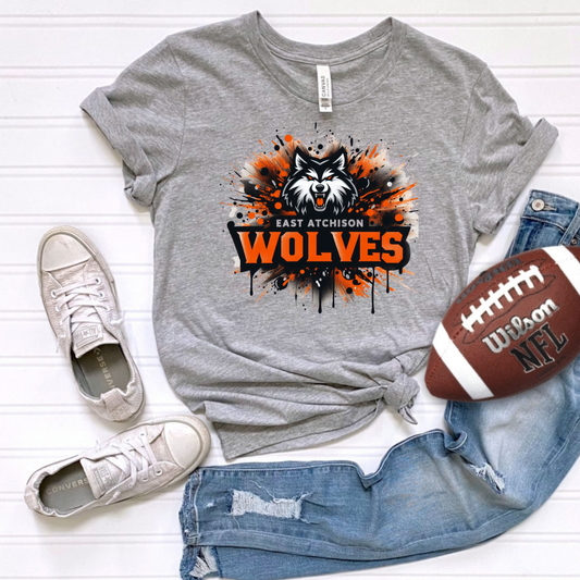 East Atchison Wolves Paint Splatter