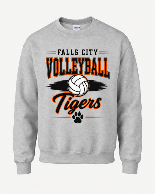Falls City Tigers Volleyball Spirit Wear - Retro Lines