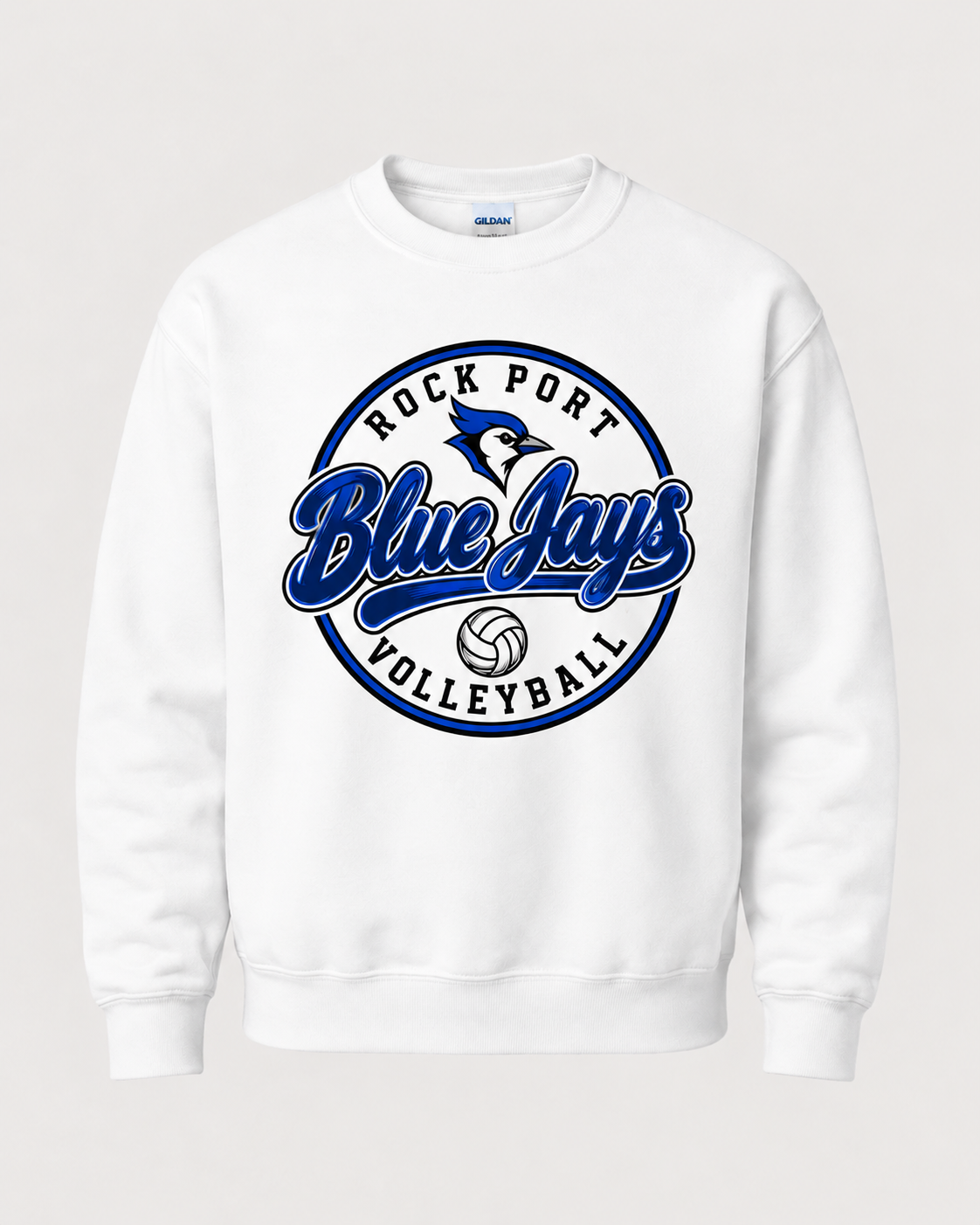 Rock Port Blue Jays Volleyball Spirit Wear - Circle Badge