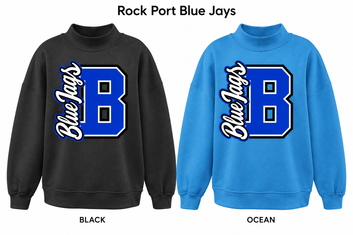 Rock Port Blue Jays Mockneck - Pick Your Design - Pre-Order