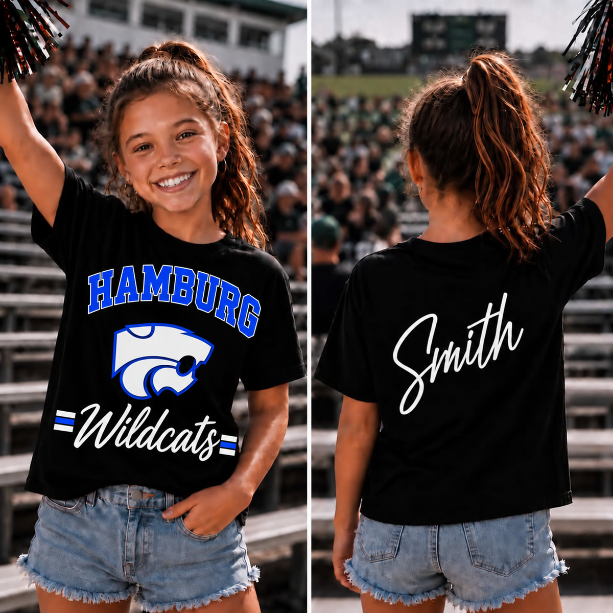 Hamburg Wildcats Adult Custom Gameday Tee