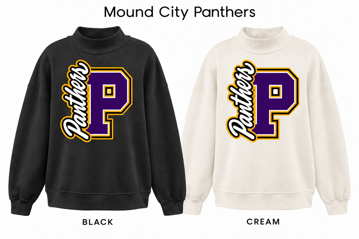 Mound City Panthers Mockneck - Pick Your Design - Pre-Order