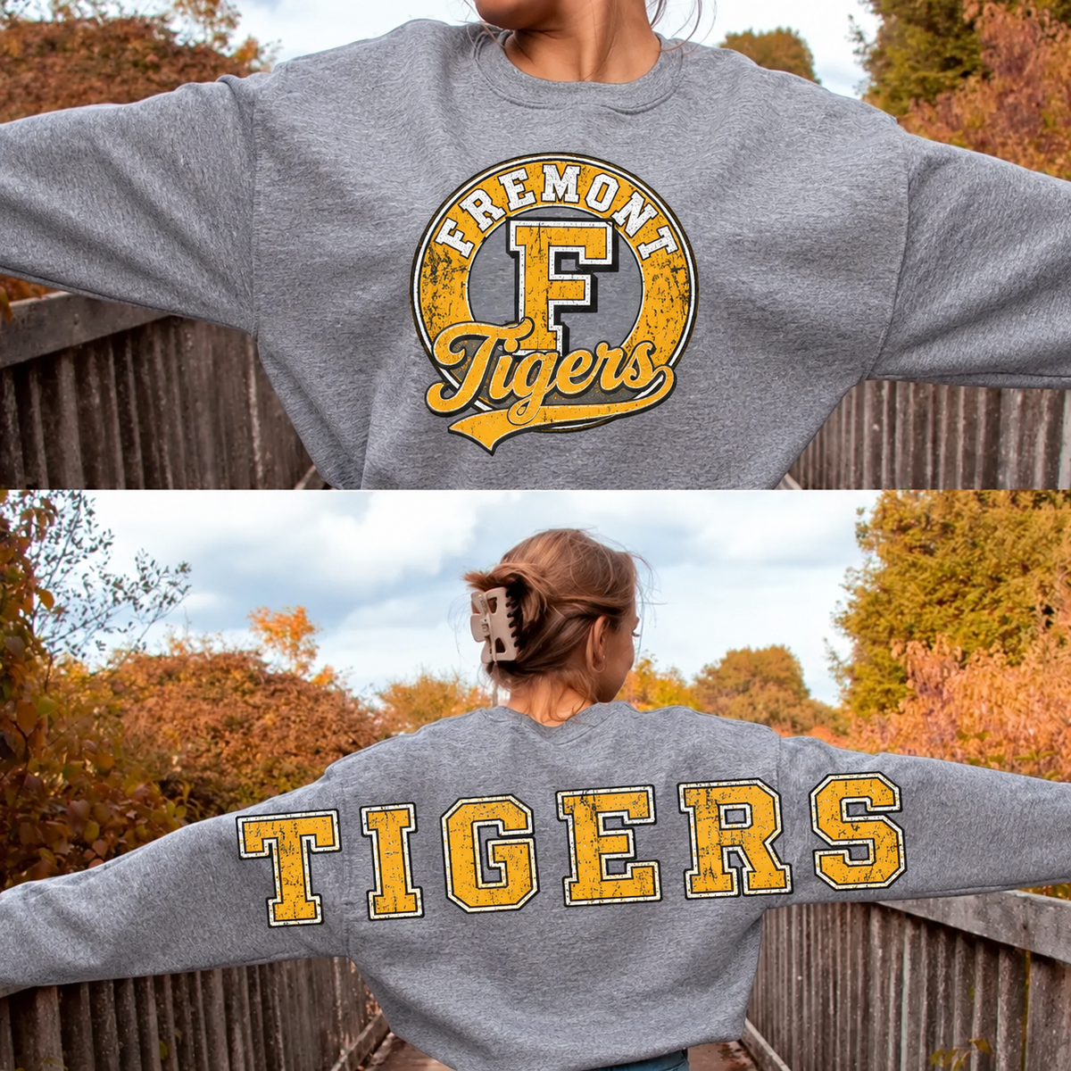 Fremont Tigers with BACK LETTERING