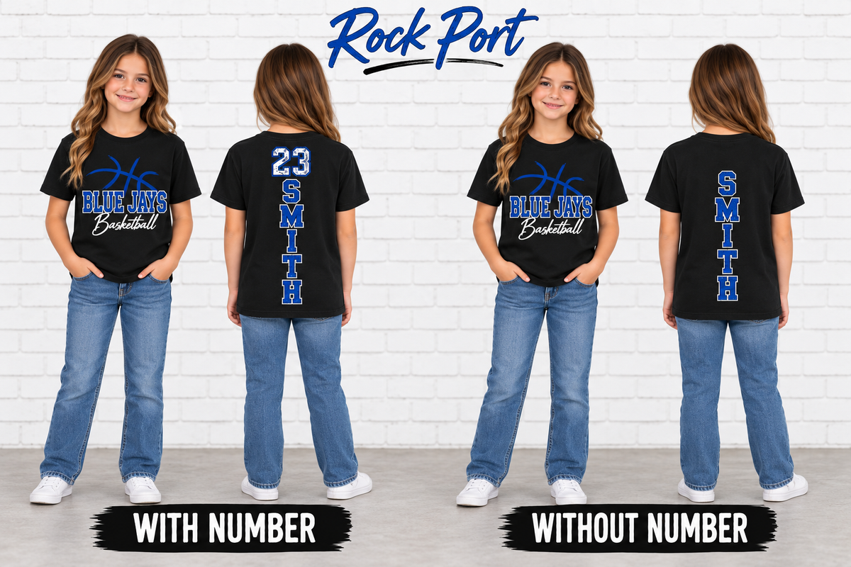 Youth Rock Port Blue Jays Personalized Basketball