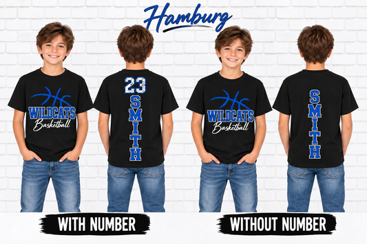 Youth Hamburg Wildcats Personalized Basketball