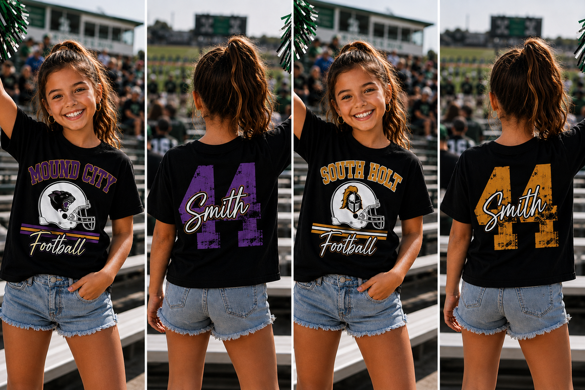 Youth Custom Gameday Tee — Football · Basketball · Volleyball (Your Team & Colors)
