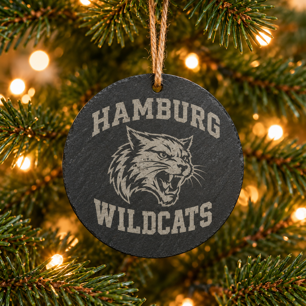 Wildcats Hamburg Slate Ornament
